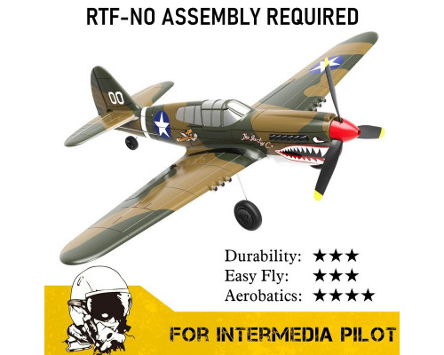 Радиоуправляемый самолет Volantex RC P40 Warhawk 400мм 2.4G 4ch LiPo RTF with Gyro