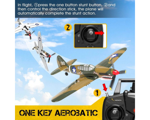 Радиоуправляемый самолет Volantex RC P40 Warhawk 400мм 2.4G 4ch LiPo RTF with Gyro