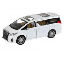 Машина "АВТОПАНОРАМА" Toyota Alphard, белый, 1/29, свет, звук, инерция, в/к 20*10*11 см