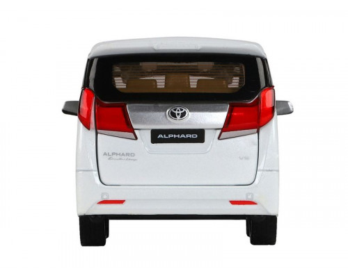 Машина АВТОПАНОРАМА Toyota Alphard, белый, 1/29, свет, звук, инерция, в/к 20*10*11 см
