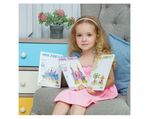 3D пазл из пенокартона ГОЛУБОЙ ЗАМОК (МИНИ СЕРИЯ) (37 деталей)