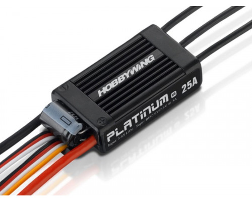 Бесколлекторный регулятор Hobbywing PLATINUM-25A-6S-V4 (25A-40A, Aircraft, Heli)