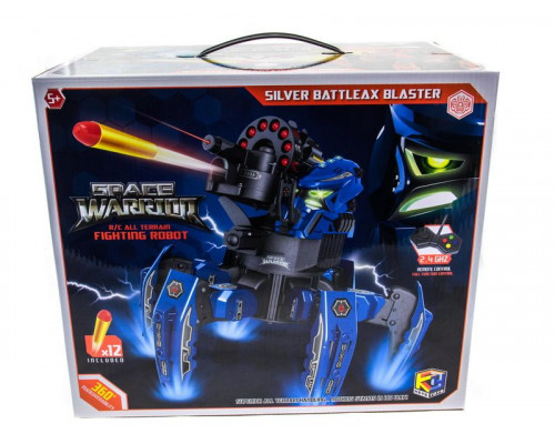 Р/У боевой робот-паук Space Warrior, лазер, диски, синий, Ni-Mh и З/У, 2.4G
