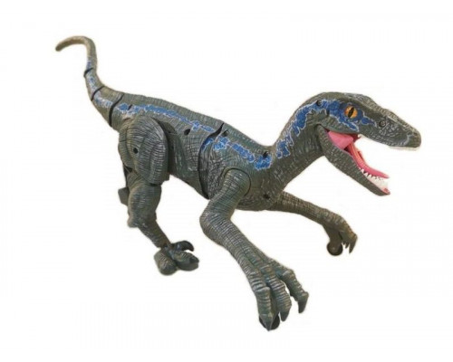 Радиоуправляемый динозавр SUNMIR Велоцираптор (синий), звук, свет