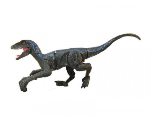 Радиоуправляемый динозавр SUNMIR Велоцираптор (синий), звук, свет