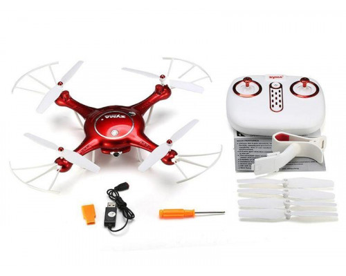 Р/У квадрокоптер Syma X5UW с FPV трансляцией Wi-Fi (HD), барометр 2.4G RTF красный