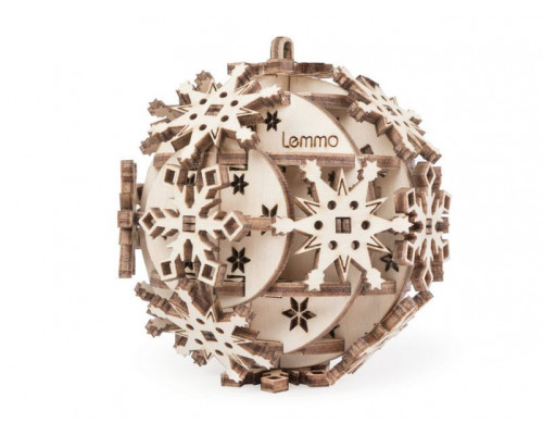 Деревянный конструктор Lemmo Новогодний шар, 35 деталей