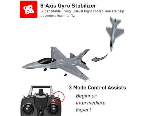 Радиоуправляемый самолет Volantex RC F16 260 2.4G 4ch LiPo RTF with Gyro