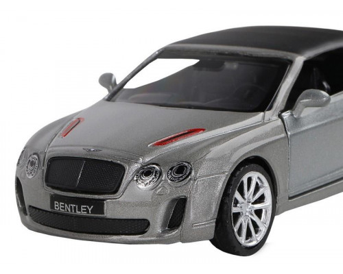 Машина АВТОПАНОРАМА Bentley Supersport ISR серый, 1/43, инерция, в/к 17,5*12,5*6,5 см