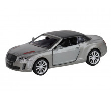 Машина "АВТОПАНОРАМА" Bentley Supersport ISR серый, 1/43, инерция, в/к 17,5*12,5*6,5 см