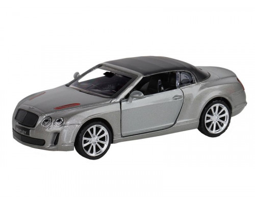 Машина АВТОПАНОРАМА Bentley Supersport ISR серый, 1/43, инерция, в/к 17,5*12,5*6,5 см