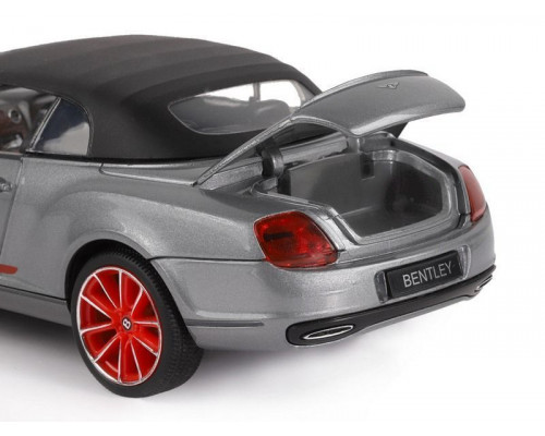 Машина АВТОПАНОРАМА Bentley Continental Supersports ISR, серый мет, 1/24, в/к 24,5*12,5*10,5 см