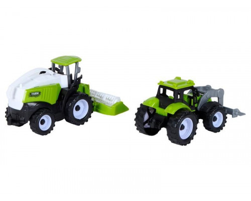 Комбайн AUTODRIVE с молотилкой и трактором инерционные, в/к 26*6,5*8,8 см