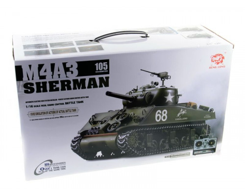 Р/У танк Heng Long 1/16 M4A3 Sherman 2.4G RTR PRO