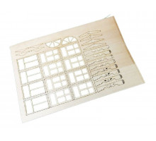 Набор для изготовления деревянных окон, для 4-х окон (+ одно чердачное), 1/35