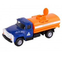 Машина "АВТОПАНОРАМА" "Бензовоз", 1:52, цвет синий, инерцияк, в/к 16,1*6,1*7,6 см