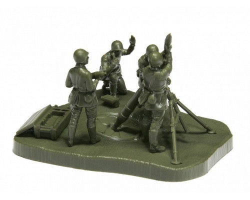 Сборные солдатики ZVEZDA Советский 120-мм миномёт с расчётом, 1/72