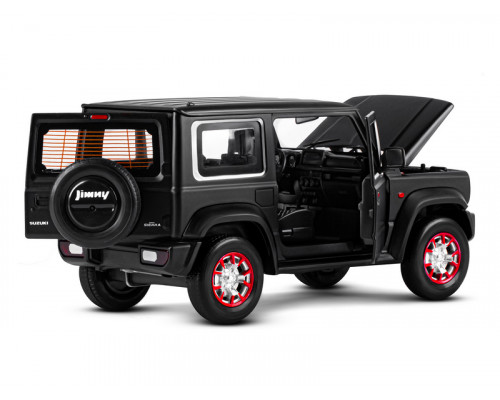 Машина АВТОПАНОРАМА Suzuki Jimny, 1/18, черный, свет, звук, в/к 24,5х12,5х10,5 см