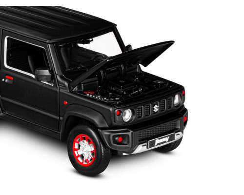 Машина АВТОПАНОРАМА Suzuki Jimny, 1/18, черный, свет, звук, в/к 24,5х12,5х10,5 см