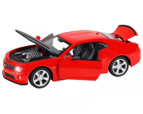 Машина АВТОПАНОРАМА Chevrolet Camaro SS, красный, 1/32, свет, звук, инерция, в/к 17,5*13,5*9 см
