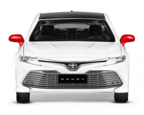 Машина АВТОПАНОРАМА Яндекс Go Toyota Camry, 1/34, белый, инерция, свет, Алиса, в/к 17,5*13,5*9 см