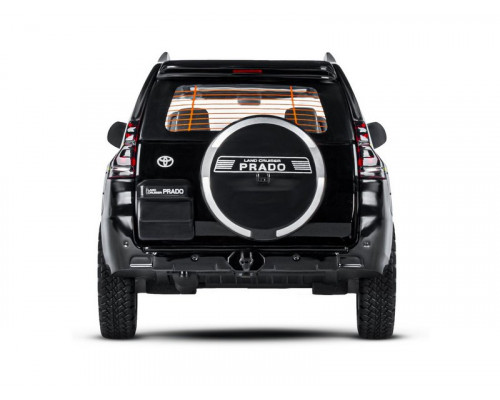 Машина АВТОПАНОРАМА Land Cruiser Prado, 1/24, черный, свет, звук, в/к 24,5х12,5х10,5 см