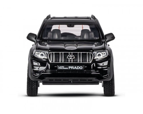 Машина АВТОПАНОРАМА Land Cruiser Prado, 1/24, черный, свет, звук, в/к 24,5х12,5х10,5 см