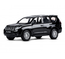Машина "АВТОПАНОРАМА" Land Cruiser Prado, 1/24, черный, свет, звук, в/к 24,5х12,5х10,5 см