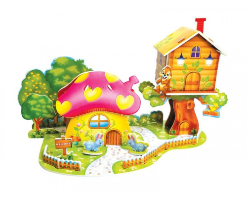 3D пазл из пенокартона ГРИБНОЙ ДОМ (МИНИ СЕРИЯ) (26 деталей)