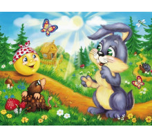 Алмазная мозаика 15х20 Колобок (18 цветов)