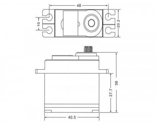 Сервомашинка цифровая JX Servo PDI-6221MG-180 (62г/20.32/0.16/6V) стандартная