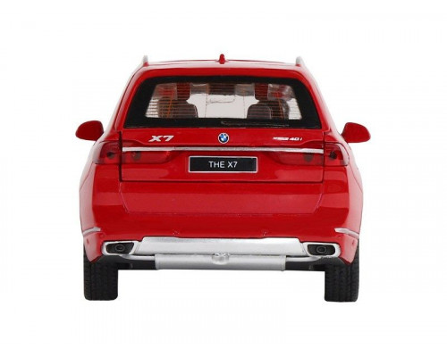 Машина АВТОПАНОРАМА BMW X7, красный, 1/32, свет, звук, инерция, в/к 17,5*13,5*9 см