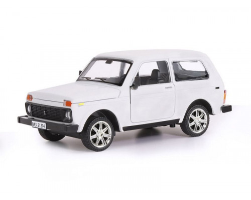 Машина АВТОПАНОРАМА ВАЗ 21214, 1/22, белый, инерция, в/к 24,5*12,5*10,5 см