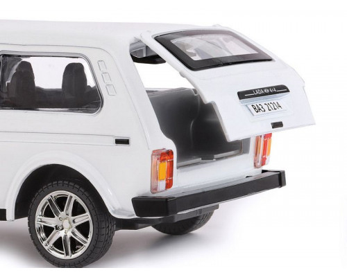 Машина АВТОПАНОРАМА ВАЗ 21214, 1/22, белый, инерция, в/к 24,5*12,5*10,5 см