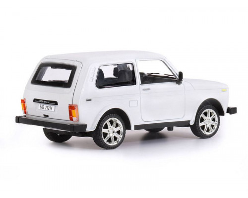 Машина АВТОПАНОРАМА ВАЗ 21214, 1/22, белый, инерция, в/к 24,5*12,5*10,5 см