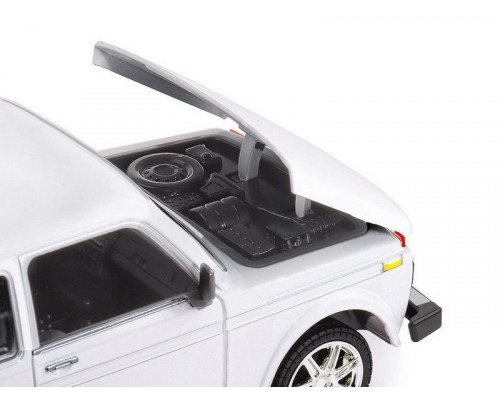 Машина АВТОПАНОРАМА ВАЗ 21214, 1/22, белый, инерция, в/к 24,5*12,5*10,5 см