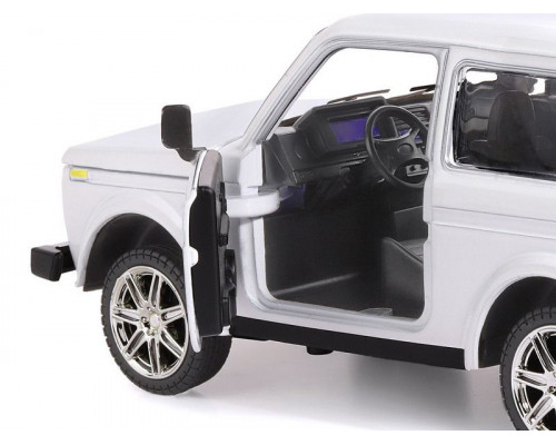 Машина АВТОПАНОРАМА ВАЗ 21214, 1/22, белый, инерция, в/к 24,5*12,5*10,5 см