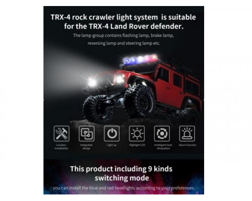 Комплект освещения (передние фары, стоп-сигналы, дополнительные огни) G.T.Power для TRX4