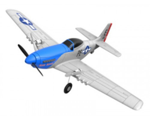 Радиоуправляемый самолет Volantex RC Mustang 400мм (синий) 2.4G 2ch LiPo RTF with Gyro