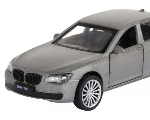 Машина АВТОПАНОРАМА BMW 760 LI, серый, 1/46, инерция, в/к 17,5*12,5*6,5 см