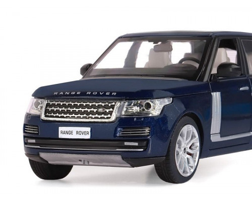 Машина АВТОПАНОРАМА Range Rover, синий металлик, 1/26, свет, звук, в/к 24,5*12,5*10,5 см