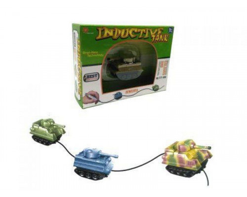 Танк GOLD LIGHT TOYS 777-006, сенсор, едет по линии