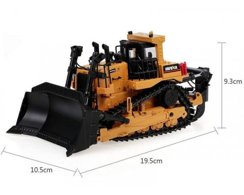 Металлический бульдозер HUI NA TOYS 1/50