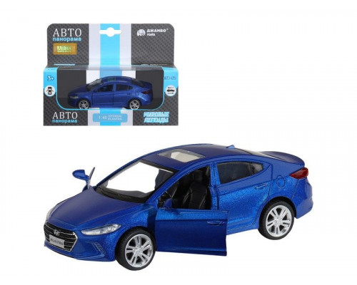 Машина АВТОПАНОРАМА HYUNDAI ELANTRA, синий, 1/40, инерция, в/к 17,5*12,5*6,5 см