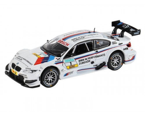 Машина АВТОПАНОРАМА BMW M3 DTM, белый, 1/32, свет, звук, инерция, в/к 17,5*13,5*9 см