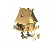 Сборная деревянная модель СВМодель. Избушка на курьих ножках, 1770 деталей, 1/35