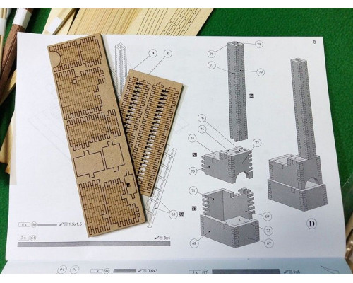 Сборная деревянная модель СВМодель. Избушка на курьих ножках, 1770 деталей, 1/35