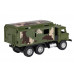 Машина АВТОПАНОРАМА Грузовик, 1/32, хаки, откр. двери, свет, звук, инерция, в/к 24*8*10 см