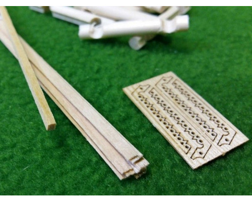 Сборная деревянная модель СВМодель. Деревенский колодец, 74 детали, 1/72