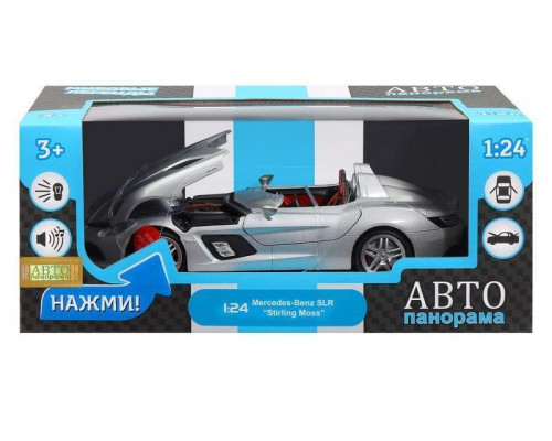 Машина АВТОПАНОРАМА Mercedes-Benz SLR McLaren Stirling Moss, 1/24, в/к 24,5*12,5*10,5 см